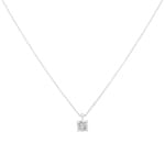 Collier mit Anhänger 750/18 K Weissgold mit Diamant 0.30 ct H/si