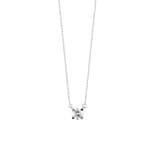 Collier mit Anhänger 750/18 K Weissgold mit Diamant 0.31 ct H/si