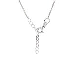 Necklace 750/18 K White Gold with GIA Diamond 0.50 ct H/si in 4 Prongs - CGAN001-050-WG