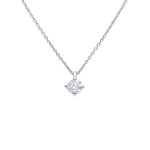 Necklace 750/18 K White Gold with GIA Diamond 0.50 ct H/si in 4 Prongs - CGAN001-050-WG