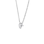 Collier or gris 750/18 ct avec diamant GIA 0.50 ct H/si serti clos - CGAN003-050-WG