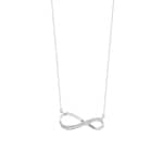 Collier avec pendentif or gris 750/18 ct avec diamants 0.03 ct H/si