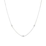 Collier avec pendentif or gris 750/18 ct avec diamants 0.08 ct H/si by CHRISTIAN