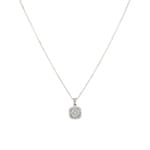 Collier mit Anhänger 750/18 K Weissgold mit Diamanten 0.18 ct H/si