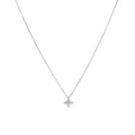 Collier mit Anhänger 750/18 K Weissgold mit Diamanten 0.18 ct H/si