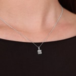 Collier mit Anhänger 750/18 K Weissgold  mit Diamanten 0.21 ct H/si - AN-097497-WG