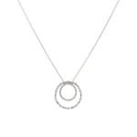 Collier avec pendentif or gris 750/18 ct avec diamants 0.41 ct H/si