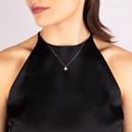 Necklace with Pendant 750/18 K White Gold with Diamonds 0.60 ct H/si - NO8WG