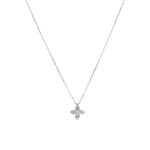 Collier avec pendentif or gris 750/18 ct avec diamant 0.60 ct H/si