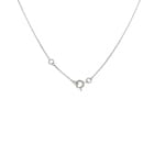 Collier mit Anhänger 750/18 K Weissgold mit Rubin oval und Diamanten 0.10ct. - 3.7110.R1