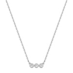 Collier 750/18 K Weissgold mit Zirkonia