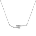 Collier 750/18 K Weissgold mit Zirkonia