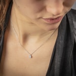 Collier mit Anhänger 750/18 K Weissgold mit Zirkonia Ø 4.5mm - 3.3026.Z1-42