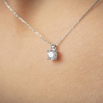 Collier mit Anhänger 750/18 K Weissgold mit Zirkonia Ø 4.5mm - 3.3026.Z1-42