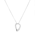 Necklace 750/18 K White Gold Drop with Cubic Zirconia - 3.3079.Z1-42