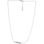 Collier mit Anhänger 925 Silber rhodiniert 42cm, Federn
