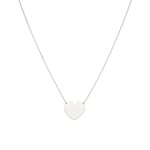 Collier avec pendentif Argent 925 rhodié 42cm, Cœur