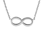 Collier mit Anhänger 925 Silber rhodiniert 42cm, Infinity - 332079