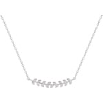 Necklace with Pendant 925 Silver rhodium-plated 42cm, Laurel Wreath