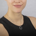 Necklace with Pendant 925 Silver rhodium-plated with Cubic Zirconia 43cm - 302585.1