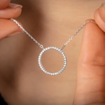 Necklace with Pendant 925 Silver rhodium-plated with Cubic Zirconia 43cm - 302697.1