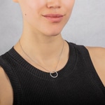 Necklace with Pendant 925 Silver rhodium-plated with Cubic Zirconia 43cm - 302697.1