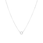 Necklace with Pendant 925 Silver rhodium-plated with Cubic Zirconia 43cm