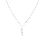 Necklace with Pendant 925 Silver rhodium-plated with Cubic Zirconia 43cm - ASCX97Z40