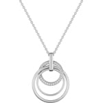 Necklace with Pendant 925 Silver rhodium-plated with Cubic Zirconia 43cm - S10.55111