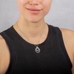 Necklace with Pendant 925 Silver rhodium-plated with Cubic Zirconia 43cm - S10.55111