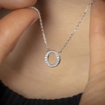 Necklace with Pendant 925 Silver rhodium-plated with Cubic Zirconia 43cm - 332206.1