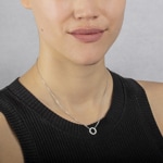 Necklace with Pendant 925 Silver rhodium-plated with Cubic Zirconia 43cm - 332206.1