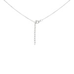 Collier argent 925 rhodié Fantaisie avec zirconia 43cm - ASCZ67Z40