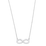 Collier Argent 925 rhodié avec zircones 43cm, Infinity