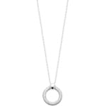 Collier mit Anhänger 925 Silber rhodiniert mit Zirkonia 45cm