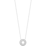 Collier avec pendentif Argent 925 Rhodie avec zircones 45cm