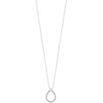 Collier avec pendentif Argent 925 Rhodie avec zircones