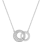 Necklace with Pendant 925 Silver rhodium-plated with Cubic Zirconia 43cm - ACA219Z42