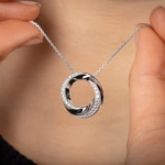 Necklace with Pendant 925 Silver rhodium-plated with Cubic Zirconia 43cm - 332286.1