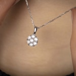 Necklace with Pendant 925 Silver rhodium-plated with Cubic Zirconia 43cm - 332293.1