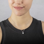 Necklace with Pendant 925 Silver rhodium-plated with Cubic Zirconia 43cm - 332293.1