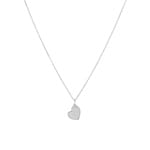 Collier mit Anhänger 925 Silber rhodiniert mit Zirkonia pavé 43cm, Herz