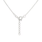 Collier Argent 925 rhodié avec zircone ronde 43cm - 302458.1