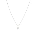 Collier mit Anhänger 925 Silber rhodiniert mit Zirkonia rund 43cm, Trilogie
