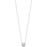 Necklace with Pendant 925 Silver rhodium-plated with round Cubic Zirconia - KE-873410--25
