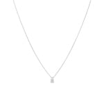 Collier mit Anhänger 925 Silber rhodiniert mit Zirkonia Tropfen 43cm