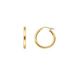 Hoop Earrings 375/9 K Yellow Gold 2.0mm Ø 10mm