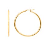 Hoop Earrings 375/9 K Yellow Gold 2.0mm Ø 35mm