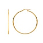 Hoop Earrings 375/9 K Yellow Gold 2.0mm Ø 40mm