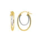Hoop Earrings 375/9 K Yellow Gold two-tone - 652006